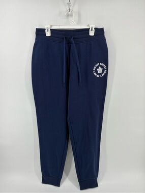 NHL Toronto Maple Leafs Navy Straight Leg Sweatpants with White Crest Accent